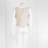 Chanel Ecru Tweed Jacket And Matching Vest Top With Silver Thread Zip Up Front