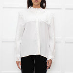 Vilshenko White Poppy Blouse