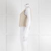 Chanel Ecru Tweed Jacket And Matching Vest Top With Silver Thread Zip Up Front
