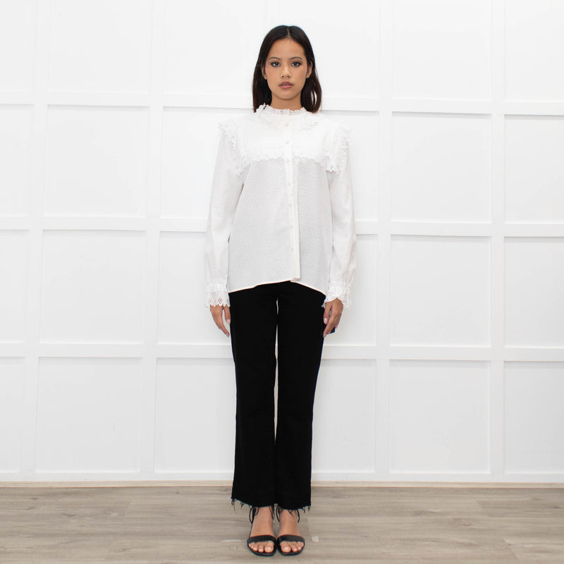 Vilshenko White Poppy Blouse