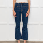 Veronica Beard Jeans Blue Front Pocket Carson Flared Jeans