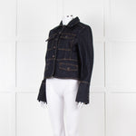 ME + EM Dark Denim Button Up Short Jacket