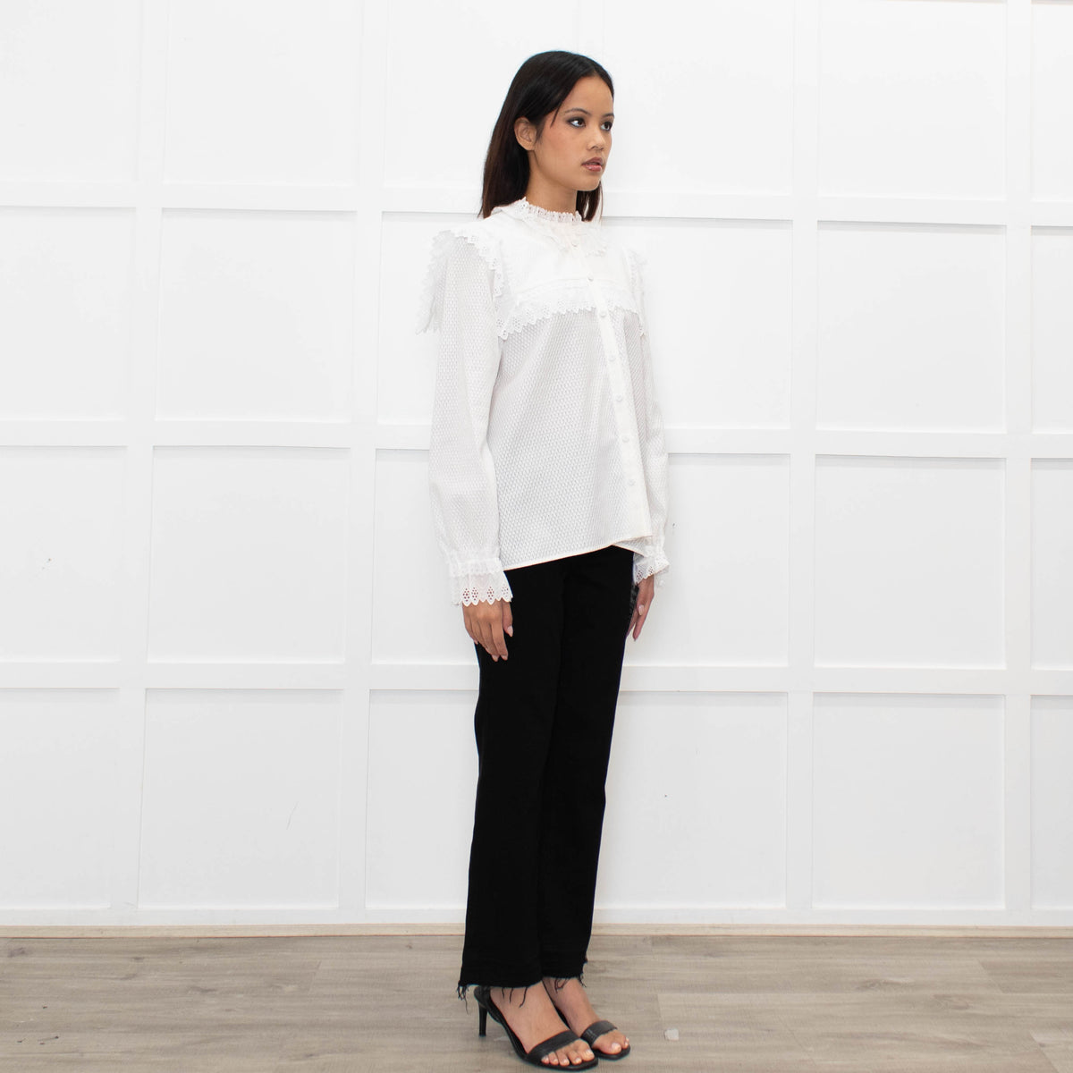 Vilshenko White Poppy Blouse
