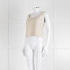 Chanel Ecru Tweed Jacket And Matching Vest Top With Silver Thread Zip Up Front