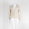 Chanel Ecru Tweed Jacket And Matching Vest Top With Silver Thread Zip Up Front