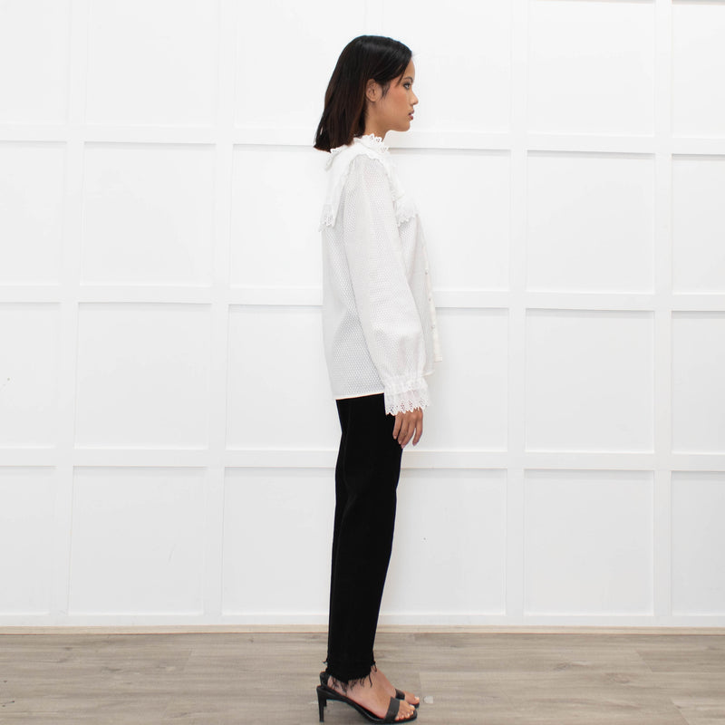 Vilshenko White Poppy Blouse