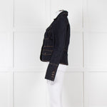 ME + EM Dark Denim Button Up Short Jacket
