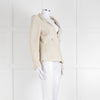 Chanel Ecru Tweed Jacket And Matching Vest Top With Silver Thread Zip Up Front