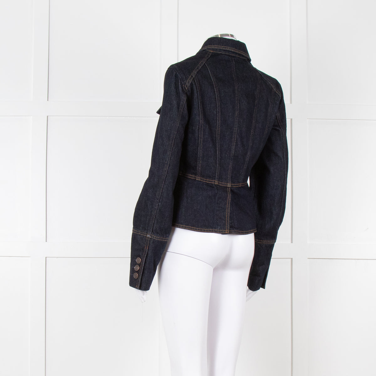 ME + EM Dark Denim Button Up Short Jacket