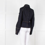 ME + EM Dark Denim Button Up Short Jacket