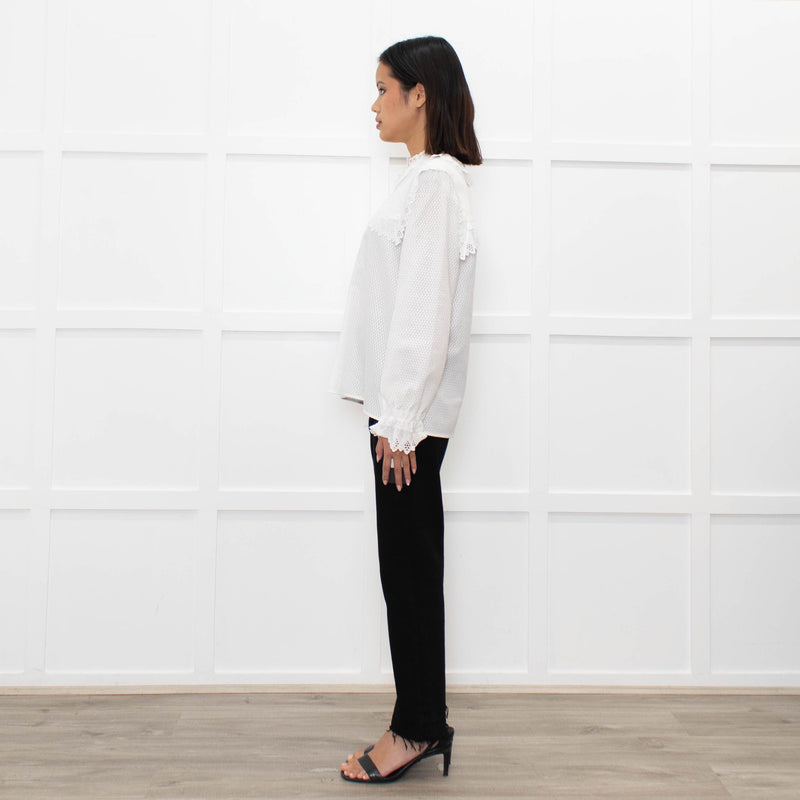 Vilshenko White Poppy Blouse