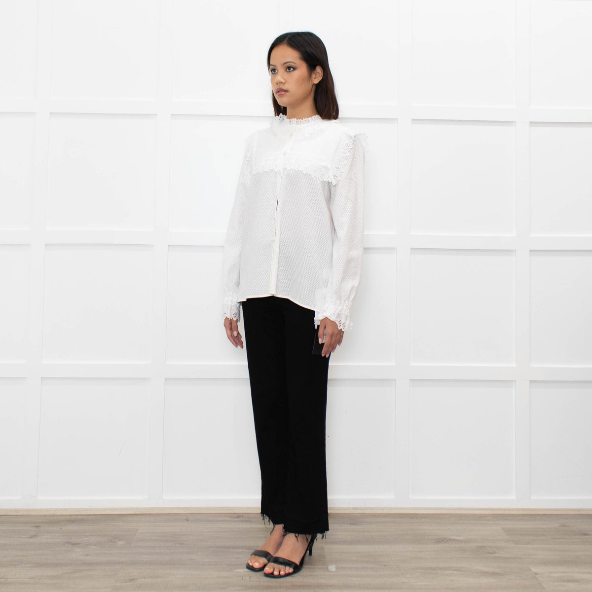 Vilshenko White Poppy Blouse