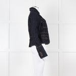 ME + EM Dark Denim Button Up Short Jacket