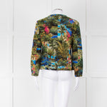 Max Mara Studio Silk Blend Multi Botanical Print Jacket
