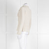 Chanel Ecru Tweed Jacket And Matching Vest Top With Silver Thread Zip Up Front