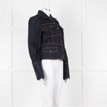 ME + EM Dark Denim Button Up Short Jacket