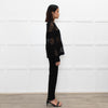 Les Copains Black Top With Lace Inserts