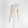 Chanel Ecru Tweed Jacket And Matching Vest Top With Silver Thread Zip Up Front