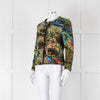 Max Mara Studio Silk Blend Multi Botanical Print Jacket