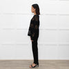 Les Copains Black Top With Lace Inserts