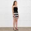 Oseree Black White Sequins Mini Skirt