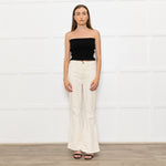 DL1961 Cream Corduroy Flared Trousers
