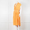 State Of Georgia The Point Dress Long Orange Film Stripe