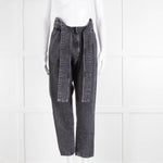 Iro Grey Paper Bag Tie Waist Jeans