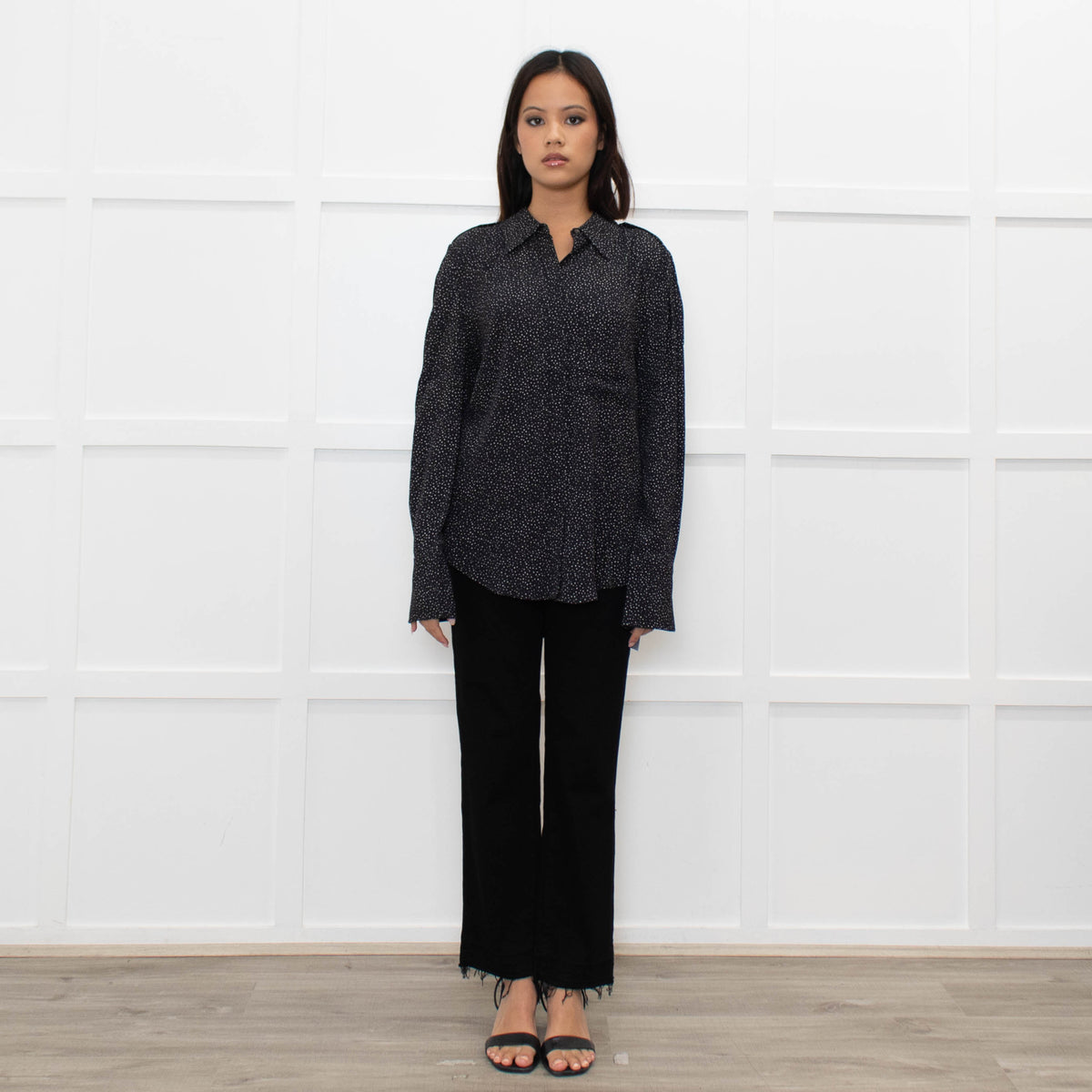 Equipment Black Shirt With Tiny White Spots