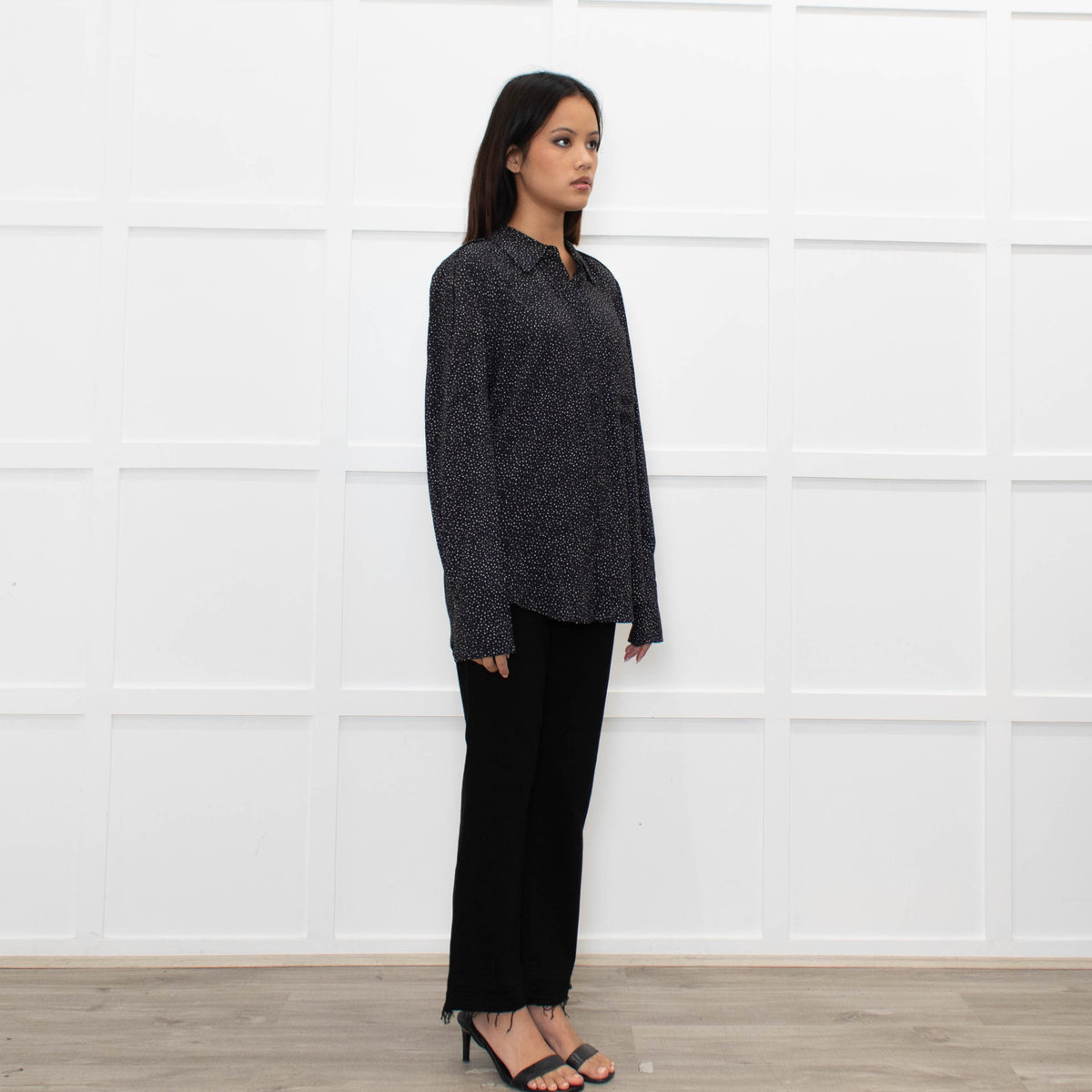 Equipment Black Shirt With Tiny White Spots