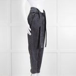 Iro Grey Paper Bag Tie Waist Jeans