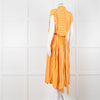 State Of Georgia The Point Dress Long Orange Film Stripe