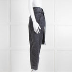 Iro Grey Paper Bag Tie Waist Jeans