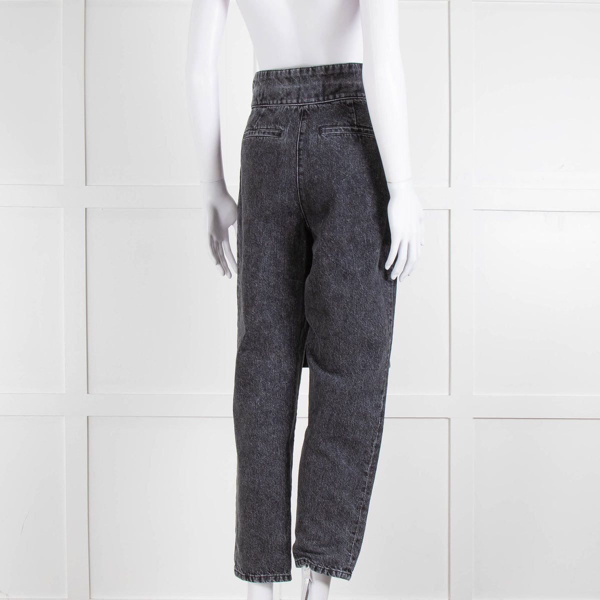 Iro Grey Paper Bag Tie Waist Jeans