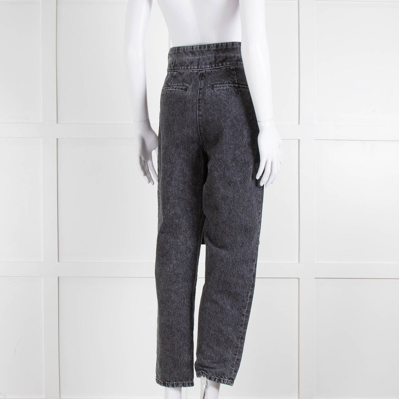 Iro Grey Paper Bag Tie Waist Jeans