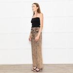 Ulla Johnson Pink Black Wash Front Pocket Belted Jeans