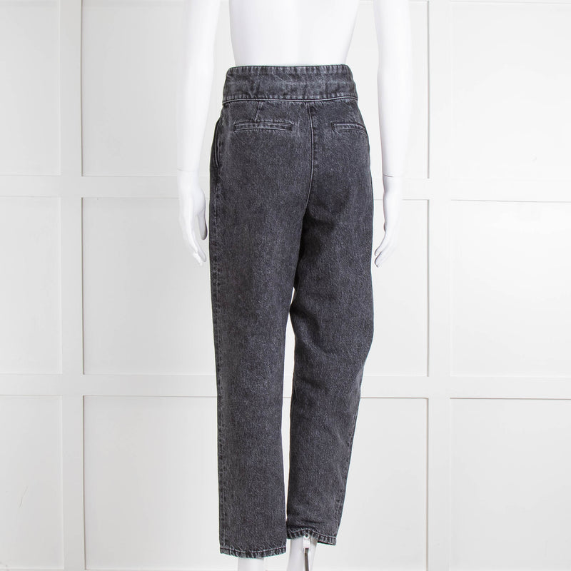 Iro Grey Paper Bag Tie Waist Jeans