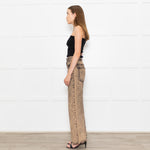 Ulla Johnson Pink Black Wash Front Pocket Belted Jeans