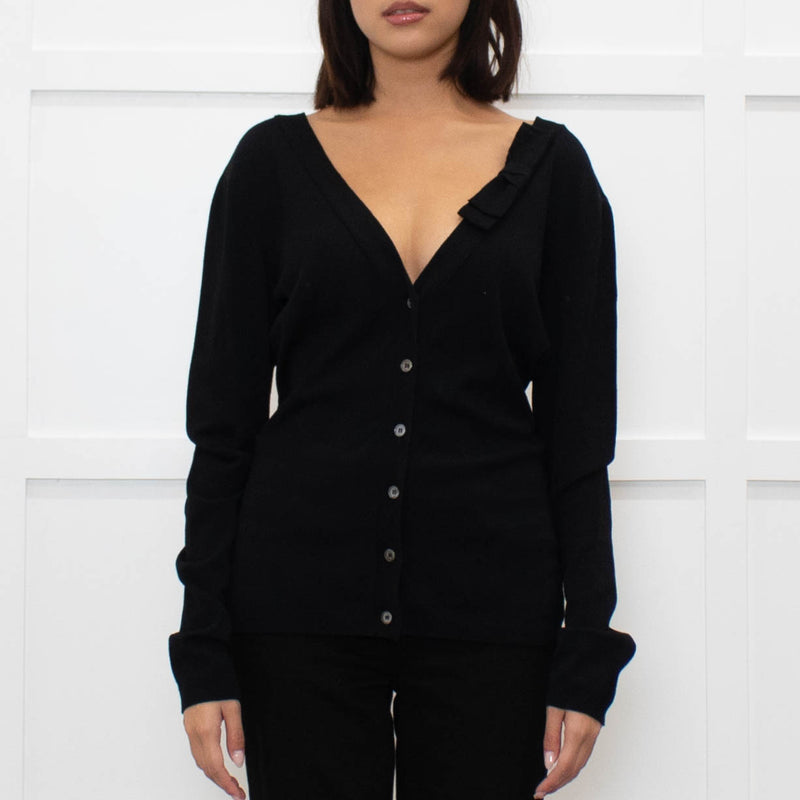 Valentino Black Lace Back Cardigan