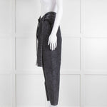 Iro Grey Paper Bag Tie Waist Jeans