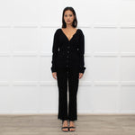 Valentino Black Lace Back Cardigan