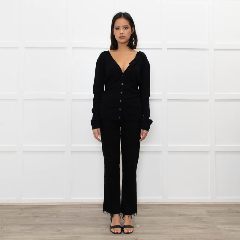 Valentino Black Lace Back Cardigan