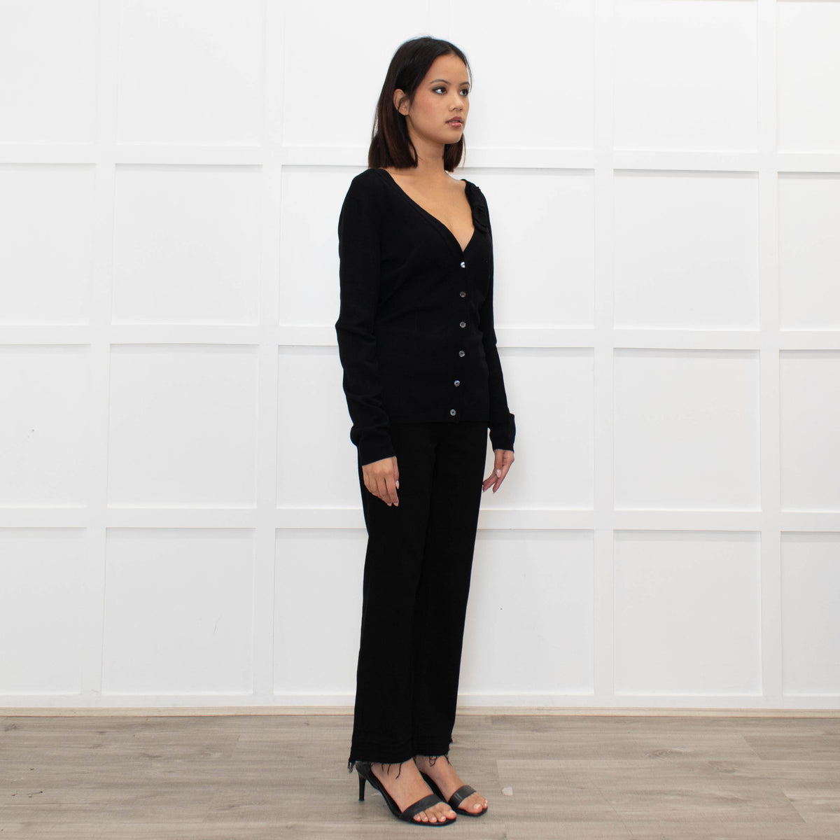 Valentino Black Lace Back Cardigan