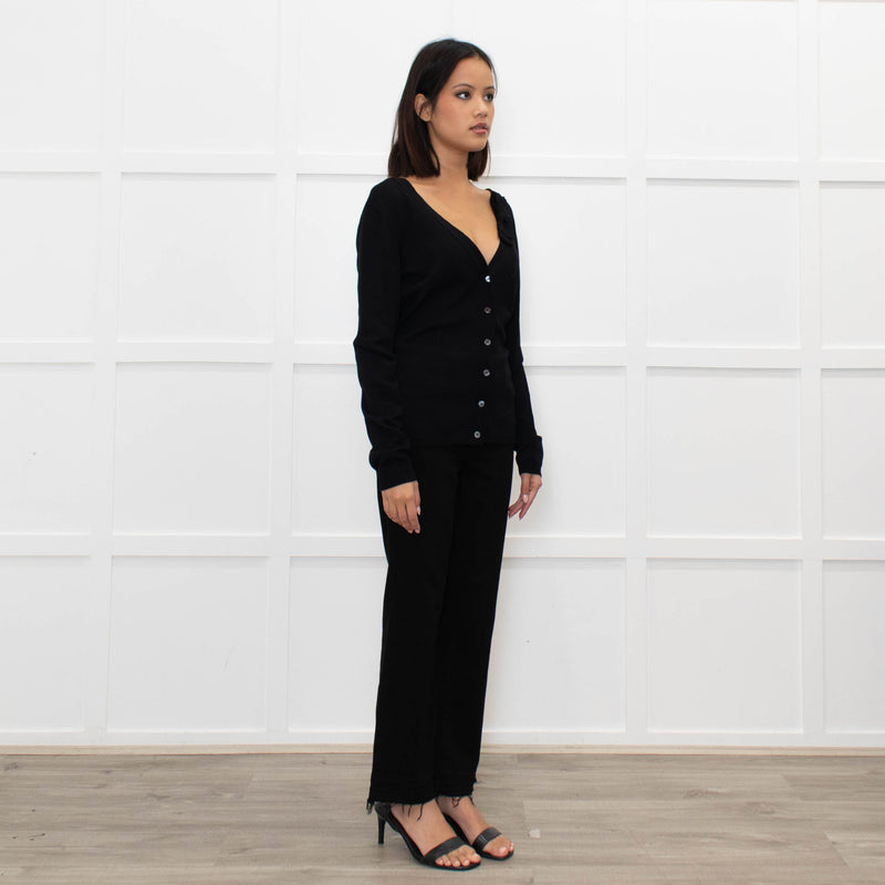 Valentino Black Lace Back Cardigan