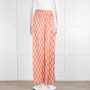 Dea Kudibal Orange Pink Cream Geometric Print Trousers