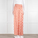 Dea Kudibal Orange Pink Cream Geometric Print Trousers