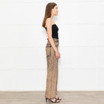 Ulla Johnson Pink Black Wash Front Pocket Belted Jeans