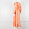 Sundress Orange Tone Stripe Dress with Lurex Threads