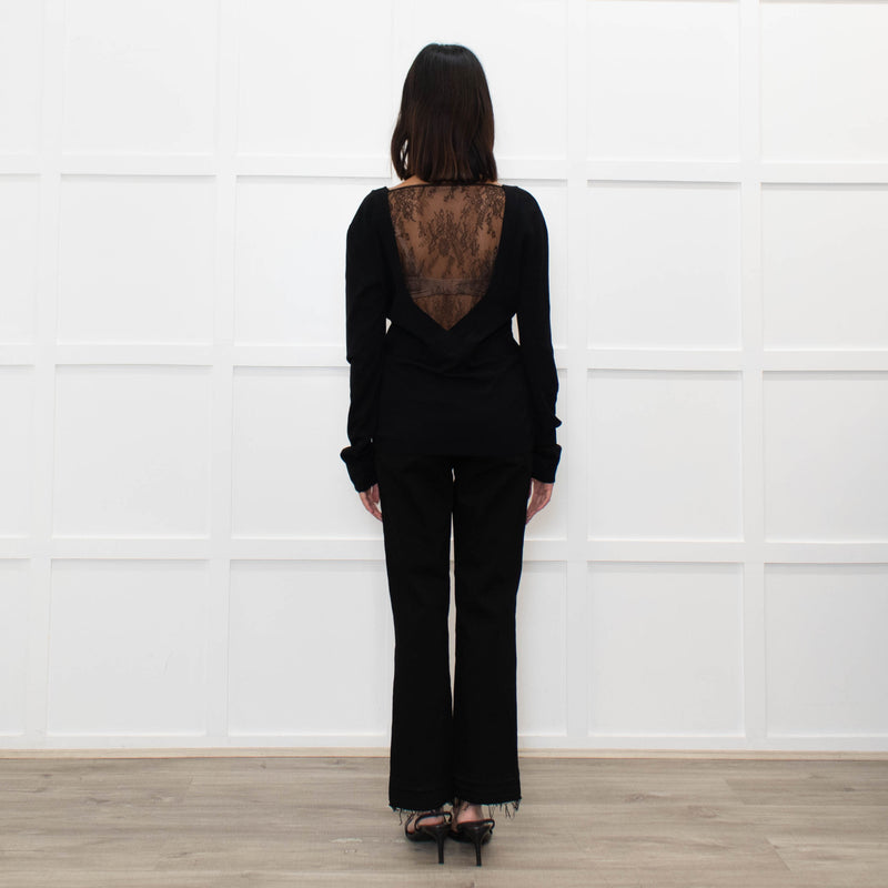 Valentino Black Lace Back Cardigan
