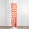 Dea Kudibal Orange Pink Cream Geometric Print Trousers